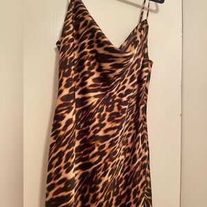 Leopard Print Slip Dress